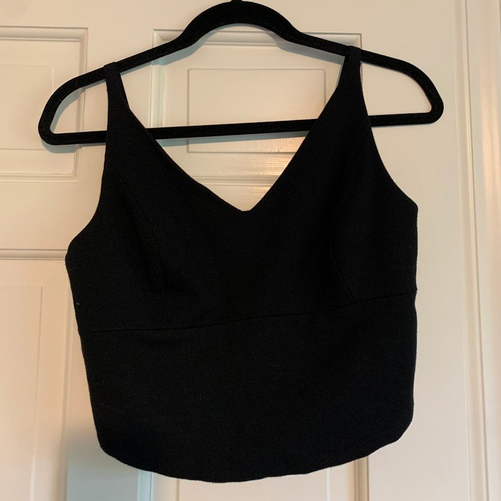 CAbi Black Adjustable Cropped Cami Top